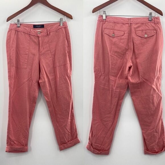 3 Nine West Blush Pink Roll Hem Crop Pants size 4 - Picture 1 of 6